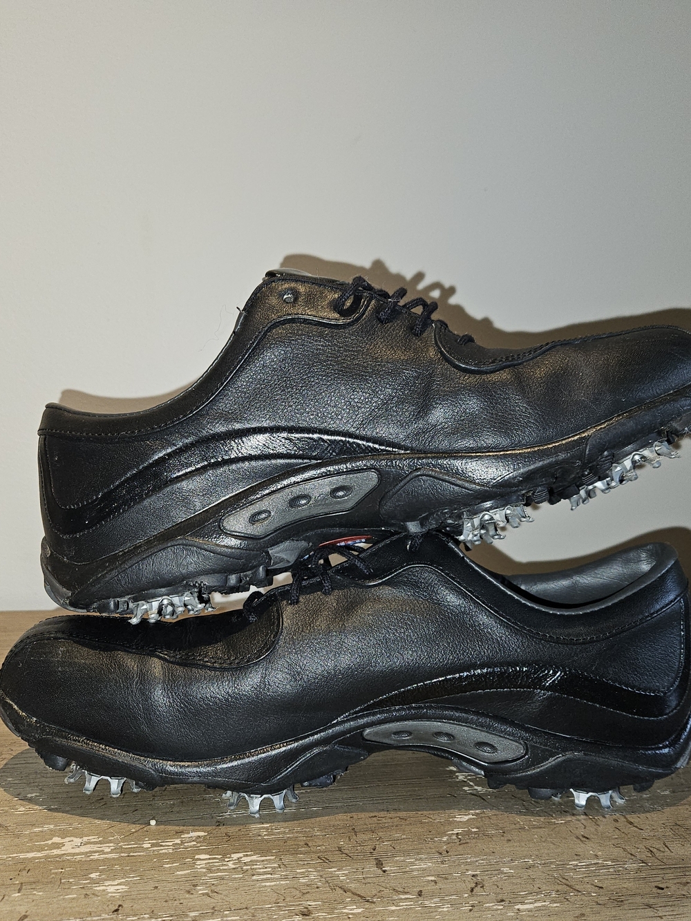 Black Leather Golf Shoes with Spiked Outsole FOOT JOY CONTOUR IV LADY